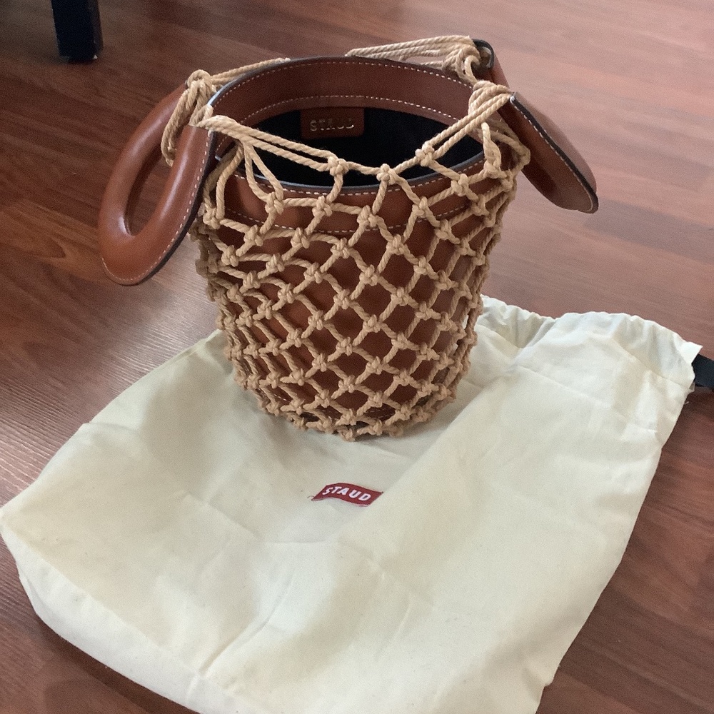 Staud Moreau Leather Bucket Bag